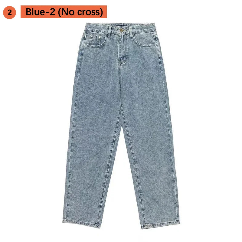 Jean Homme Imprimé Baggy Wide Leg Style Coréen K-Fashion Streetwear Cargo Droit Casual Loose Denim Tendance Urbain – Jean Baggy Premium K-Fashion | Mode Homme Streetwear K-Fashion Premium