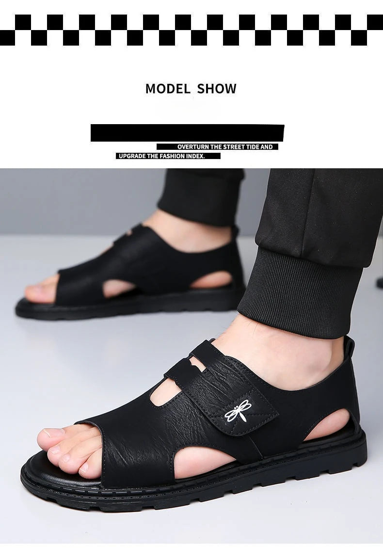 Sandales Romaines Cuir Soft Bottom Homme – Confortables Plage Qualité Premium Casual