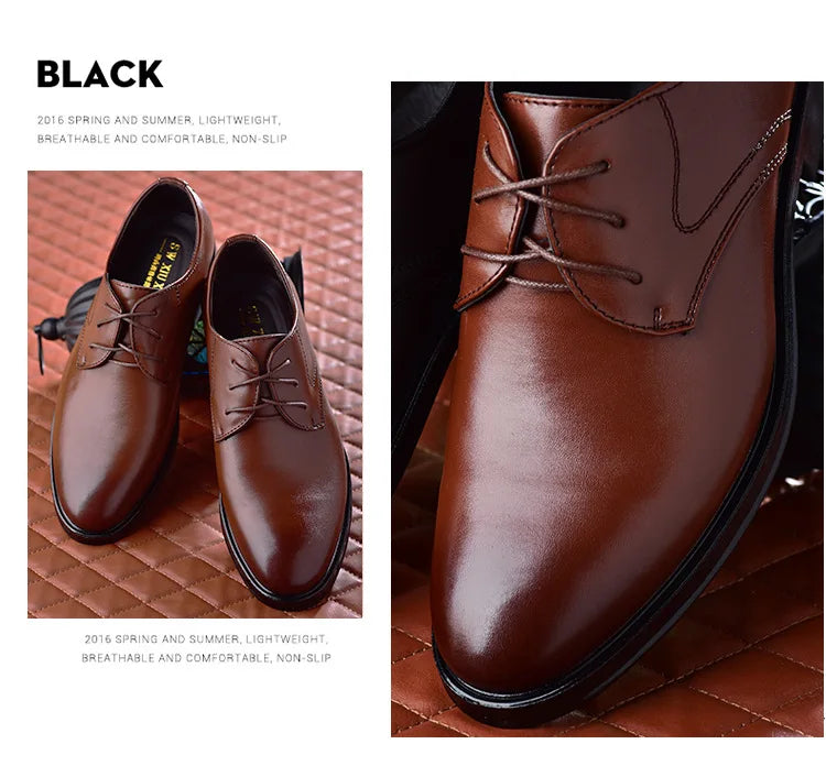 Derby Cuir Business Dress Homme 2025 – Casual Confortable Résistant Fourrure Chaussure