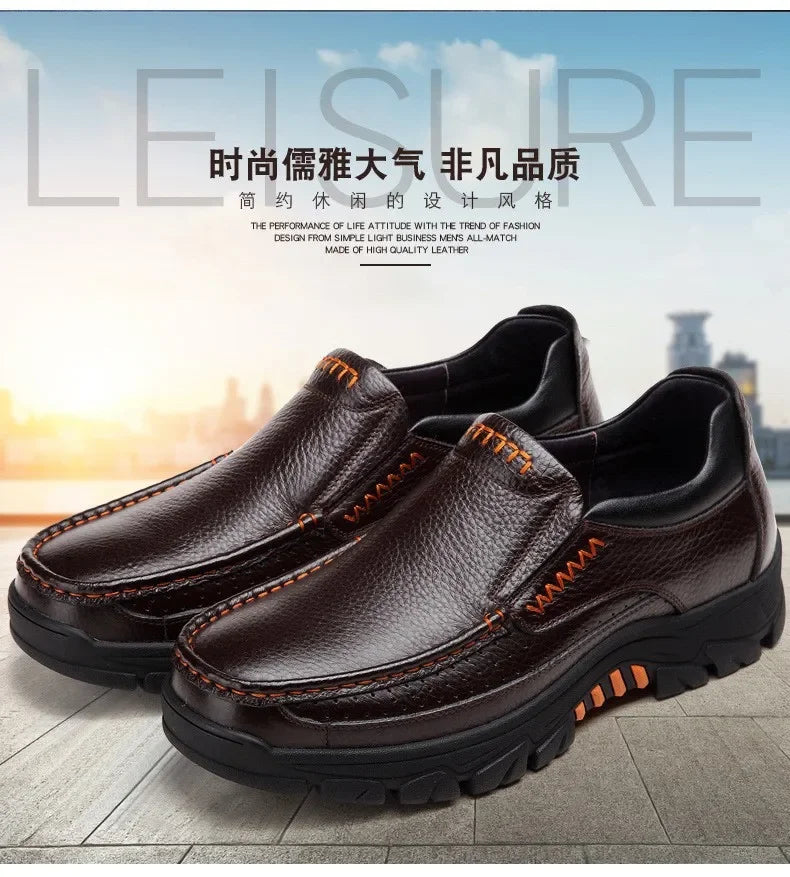 Chaussures Business Cuir Léger Homme – Casual Confortables Senior & Adulte Vente Directe