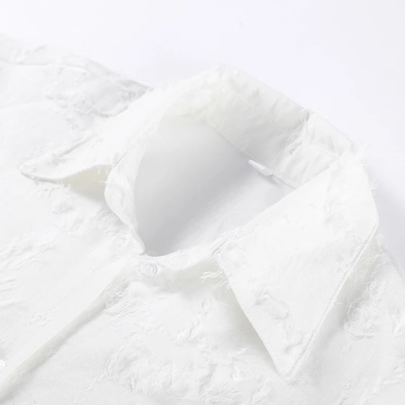 Ensemble 2 Pièces Femme - Chemise Boutons À Franges & Jupe Plissée Zippée | Urban Lady