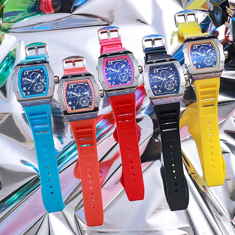 Montre Homme Fashion Luxe Silicone Jelly Quartz 2025 – Casual Tendance Idée Cadeau
