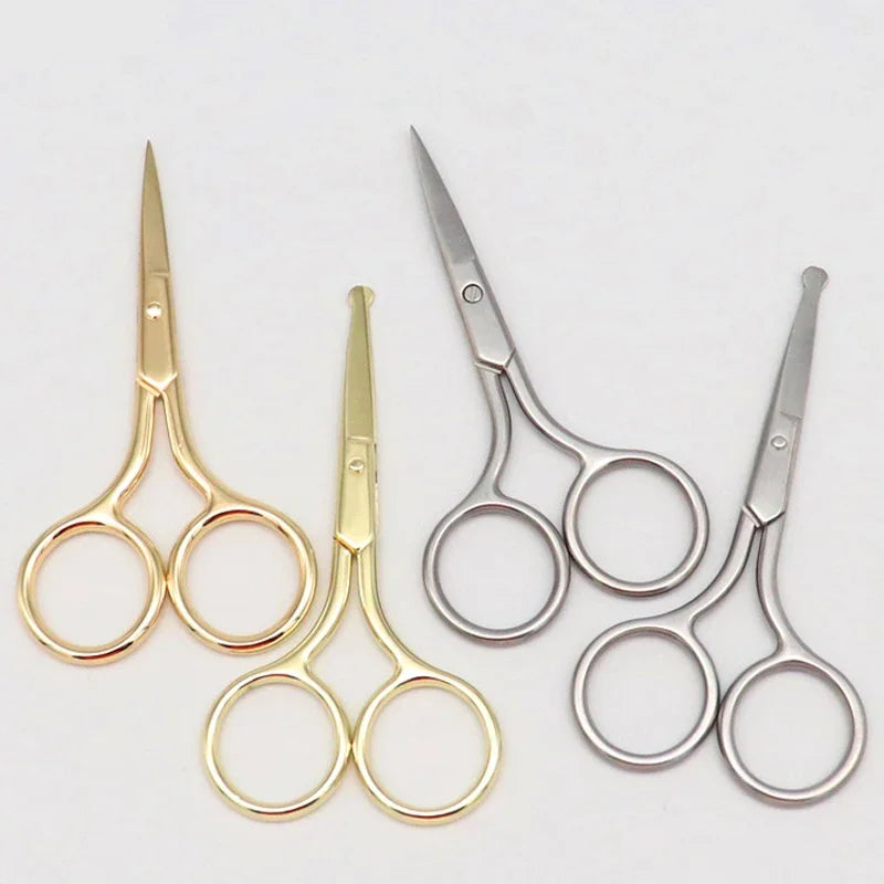 Ciseaux Maquillage Style Européen 9CM – Inox Professionnel | Sourcils, Poils de Nez & Manucure