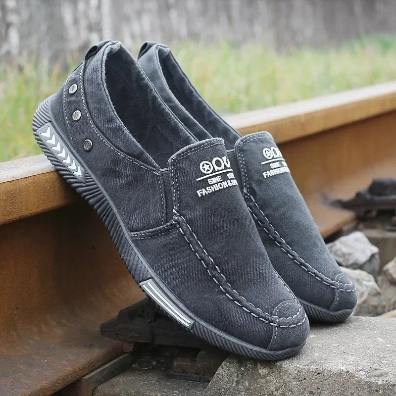 Sneakers Canvas Denim Slip-on Vintage Homme 2025 – Conduite Moccasin Loafers Outdoor