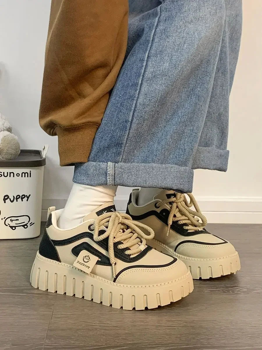 Chaussures Plateforme Y2k Femme Luxe 2025 – Bout Rond Haute Plateforme Designer Daily