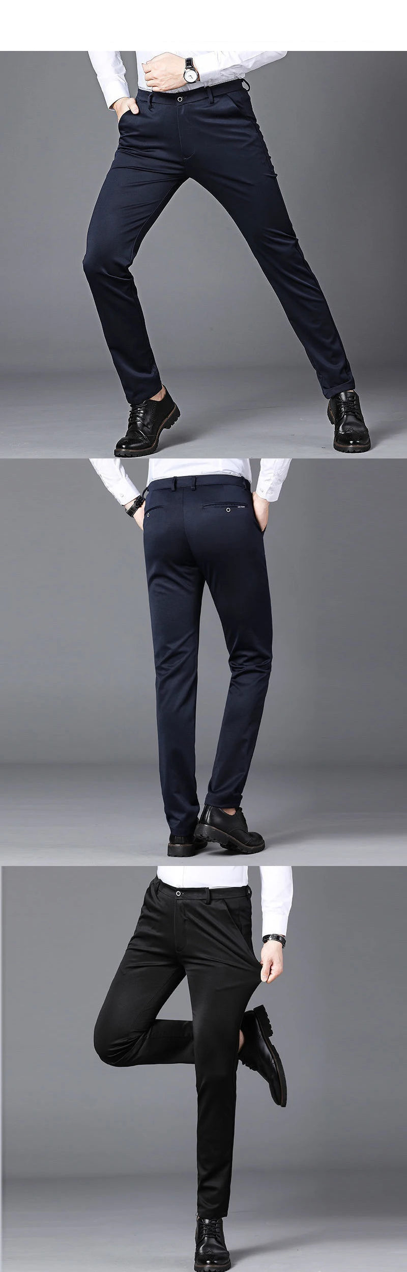 Pantalon Homme Business Casual Été Droit Élastique Formel Grande Taille 28-40 – Pantalon de Costume Mode Élégant Confortable | Mode Homme Premium
