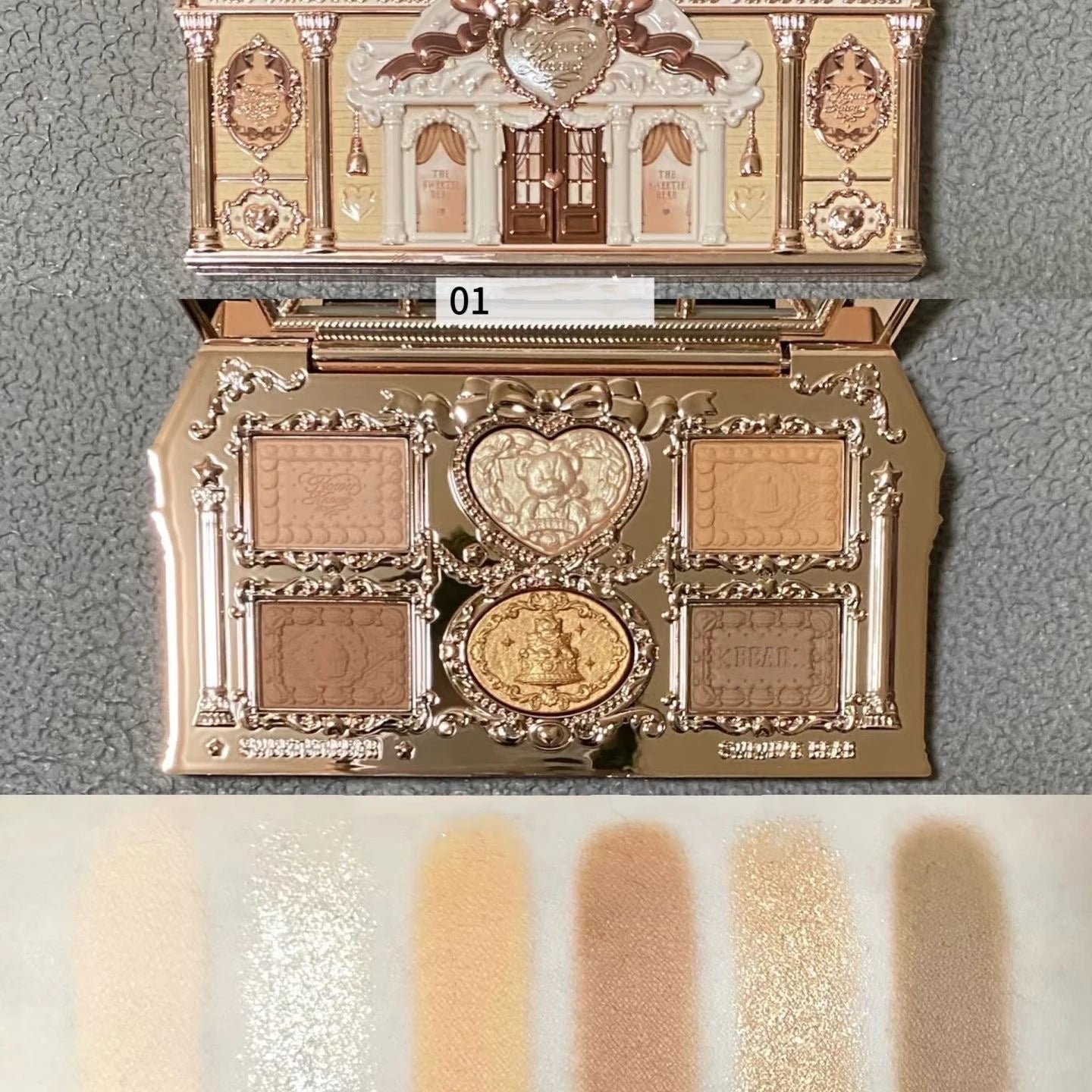 Palette Fards à Paupières Flower Knows Swan Ballet – 6 Teintes Mat, Shimmer & Nacré | Glitter