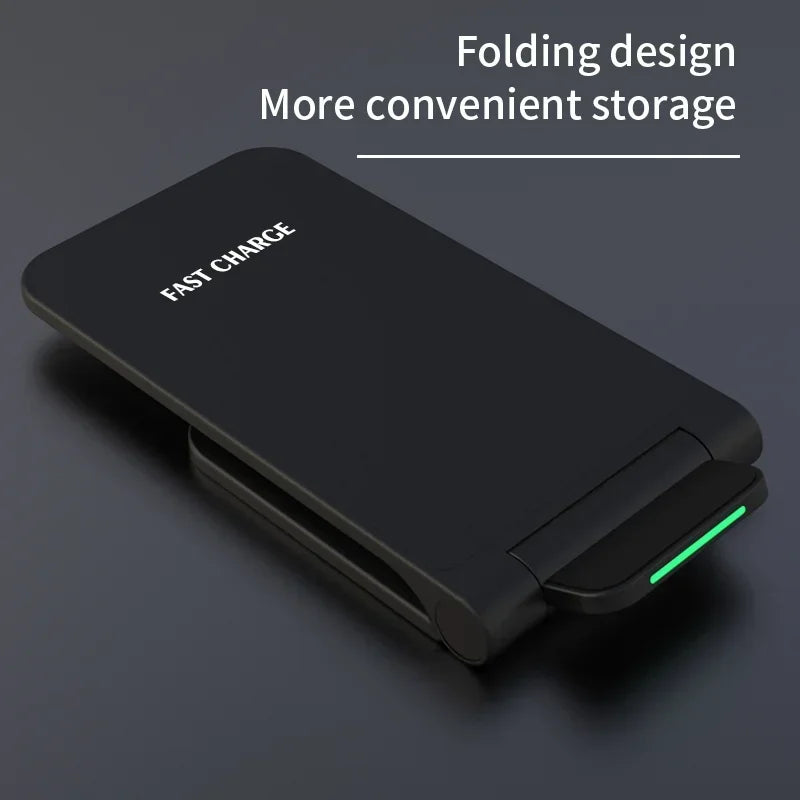 Chargeur Sans Fil 30W Pliable Stand – iPhone 14 13 12 11 Samsung S21 S20 Charge Rapide