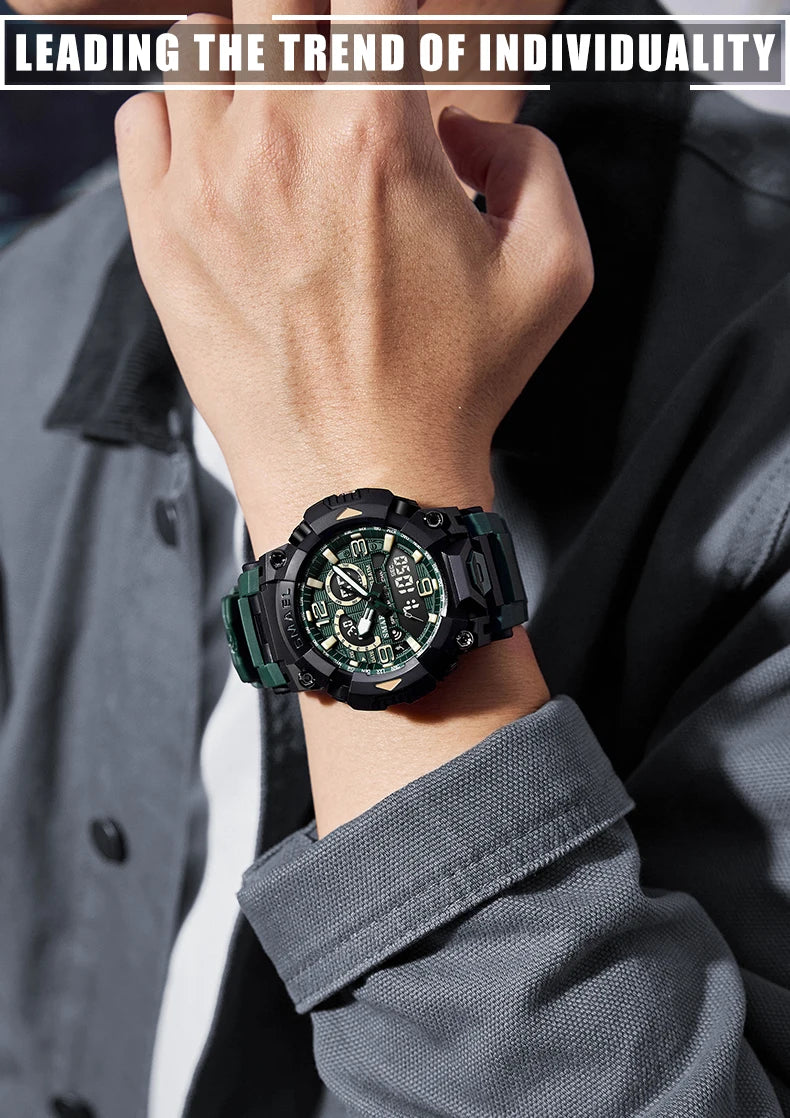 Montre Homme SMAEL 8099 Militaire Digital Sport – Étanche 50M LED Chronographe Antichoc