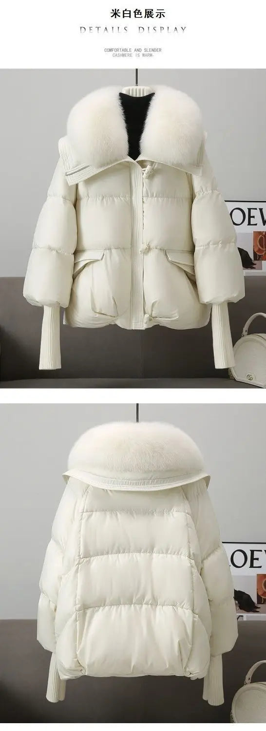 Doudoune Parka Femme Col Fourrure – Manteau Matelassé Chaud & Épais | Hiver 2025