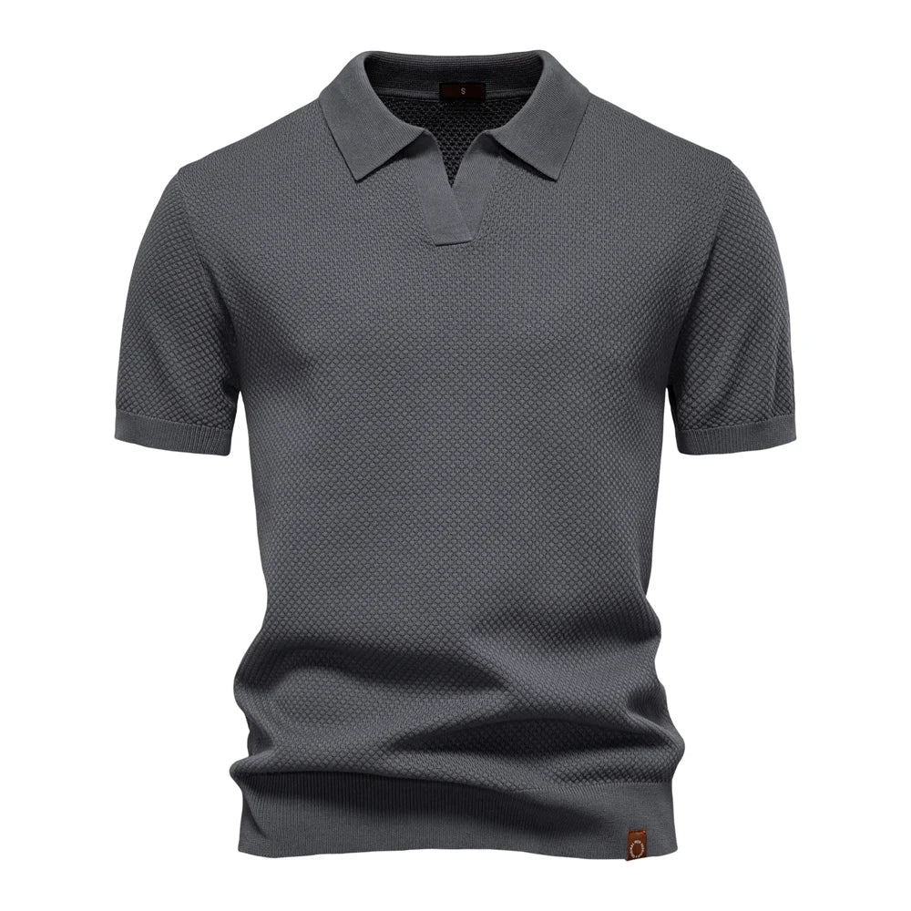 Polo Homme Été Respirant Manches Courtes Couleur Unie Casual Stretch Léger Élégant Confortable Intemporel Fashion – Polo Premium Respirant Stretch Été | Mode Homme Polo Premium Été