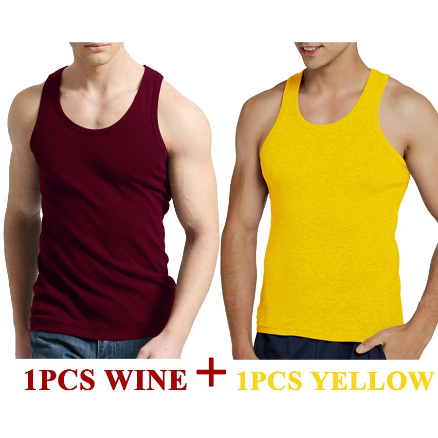 Débardeur Homme 100% Coton Uni Slim Respirant Sans Manches – Casual Gym Running Confortable Sous-Vêtement Cadeau | Mode Homme Sport