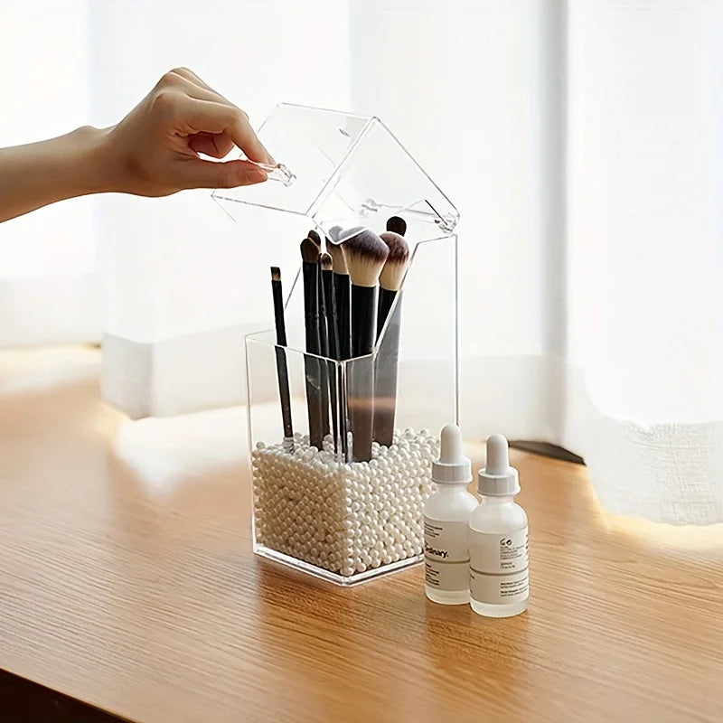 Boîte de Rangement Cosmétiques Acrylique Transparente — Anti-Poussière Grande Capacité