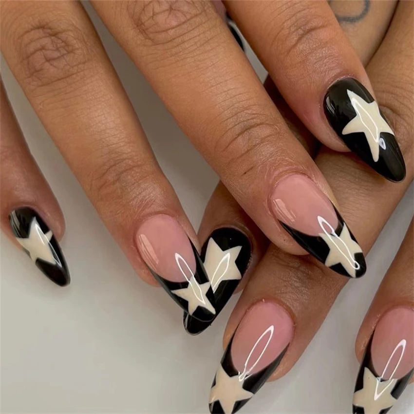 24 Faux Ongles Ballerina & Coffin Amovibles – Manucure Prête à Porter, Forme Amande & Coffin | Décoration Ongles Femme & Fille
