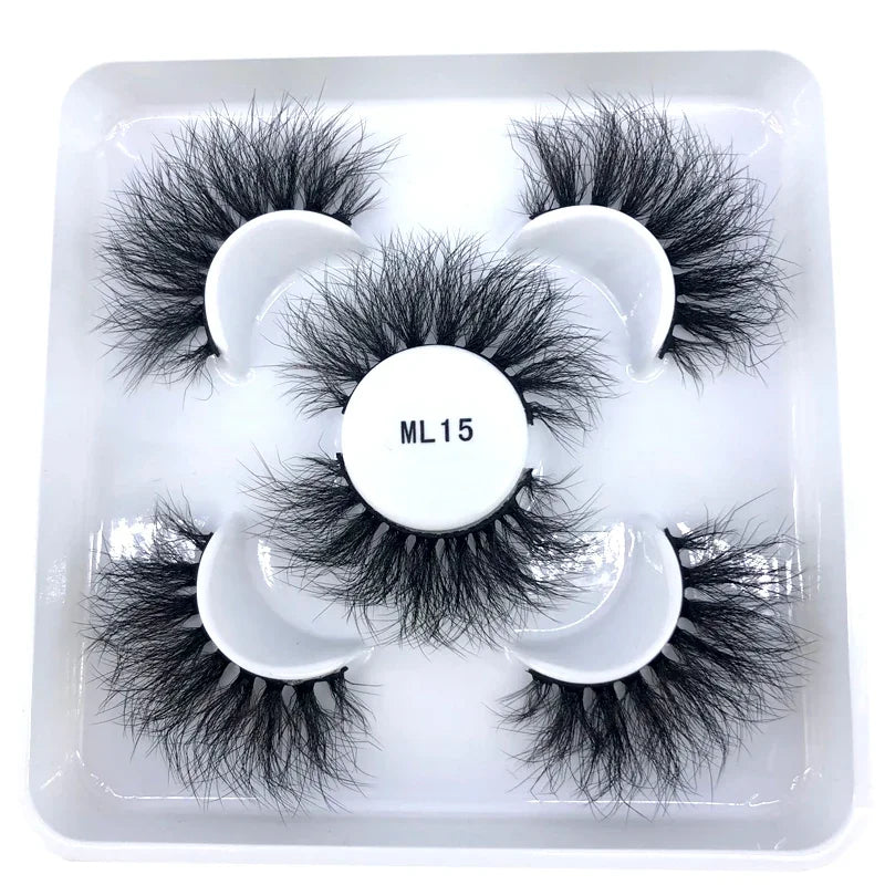 Faux Cils 3D Mink Naturels 2025 – Lot 3 Paires Longues | Extensions Cils Beauté