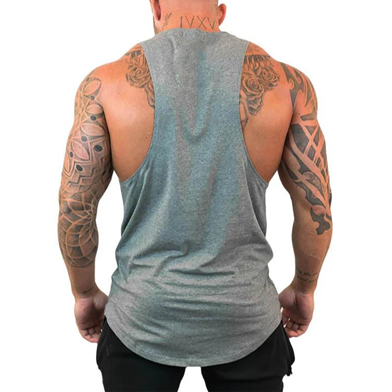 Débardeur Homme Gym Musculation Coton – Sans Manches Fitness Bodybuilding Stringer Jogging | Mode Homme Sport Premium