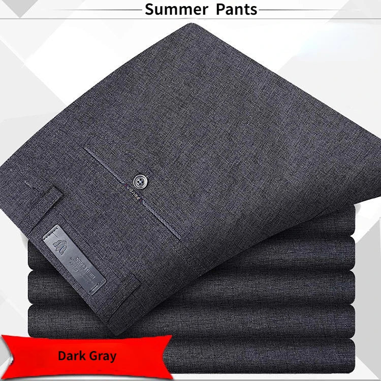 Pantalon de Costume Homme Haute Qualité Taille Haute Classique Business Casual Été Printemps Automne – Pantalon Élégant Professionnel | Mode Homme Premium