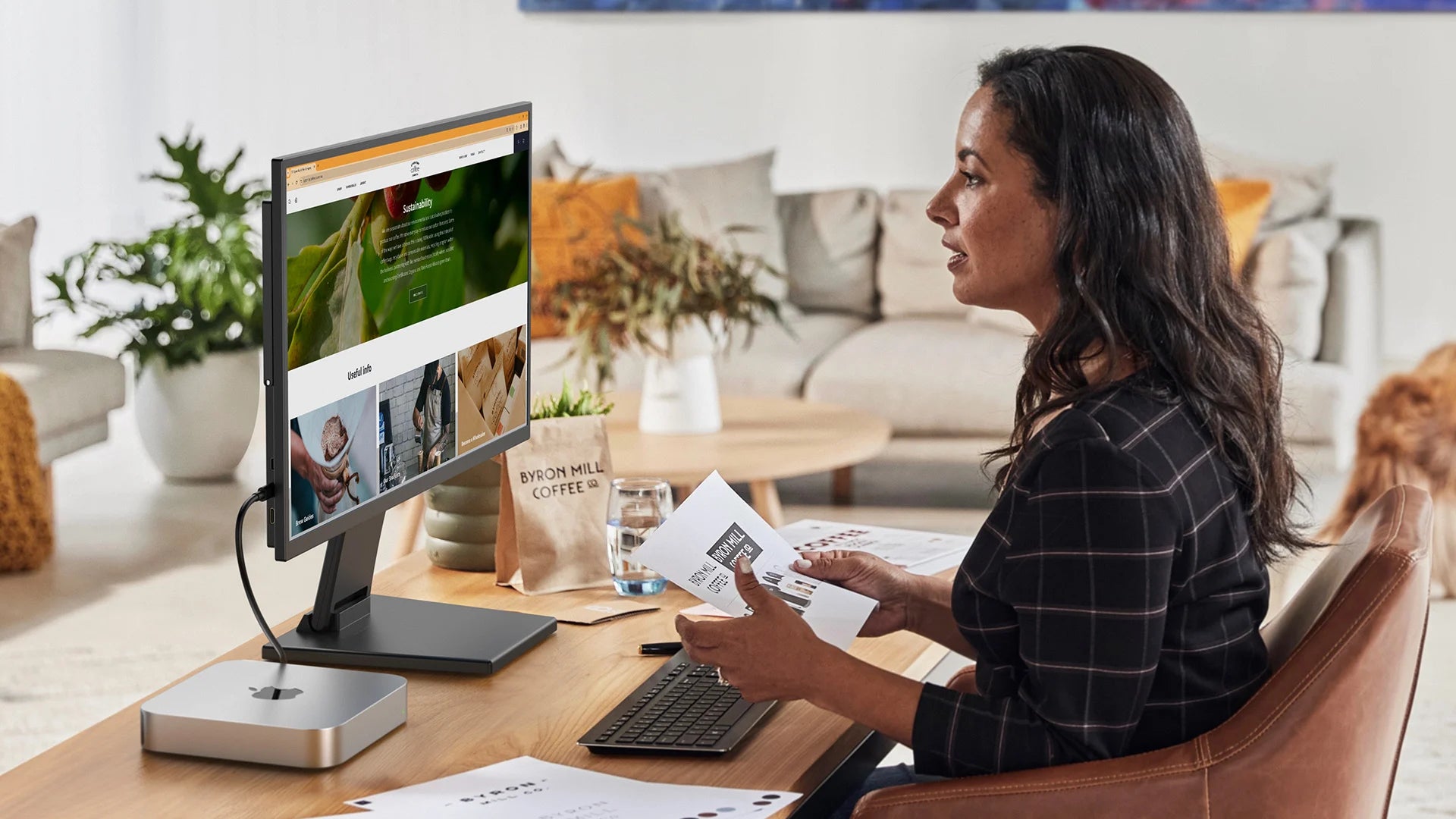 UPERFECT Support Moniteur Portable Réglable 360° – Aluminium Robuste pour Écran & Tablette 13''-27''