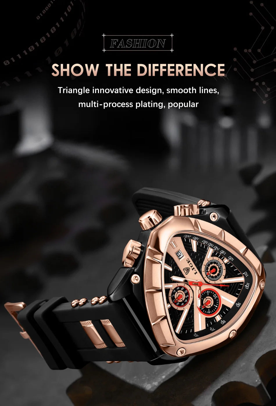 Herrenuhr LIGE Chronograph Militär Sport Armbanduhr Quarz Wasserdicht Luxus Trendig | LIGE Chronograph Militär Premium-Uhr