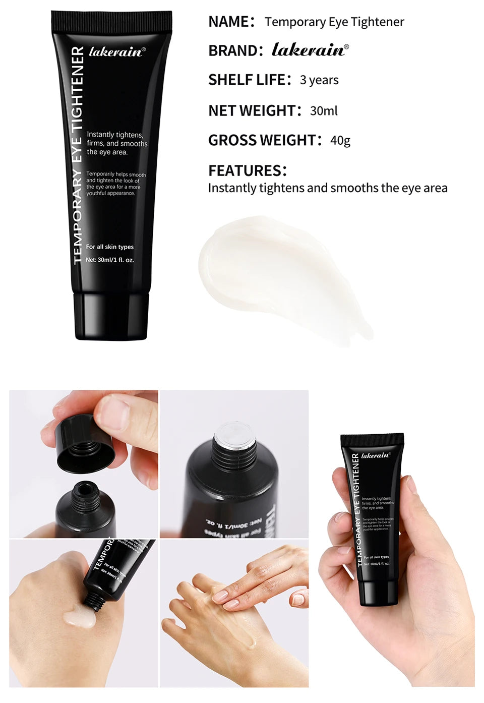 Crème Tenseur Visage Effet Immédiat - Anti-Rides, Lifting & Fermeté Instantanée