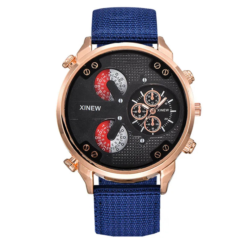 Montre Homme XINEW Quartz Nylon Casual – Fashion Student Sport Tendance Montre Homme