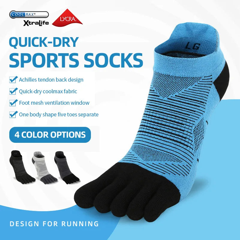 Chaussettes à Orteils Coolmax Sport Homme – Maille Respirante Anti-Transpiration | Running, Randonnée & Cyclisme | Paire