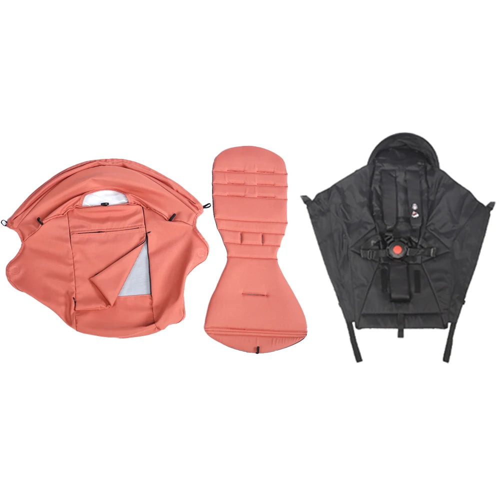 Kit 3 Pièces Accessoires Poussette YOYO/Yoya – Canopy 175° + Housse Siège + Matelas Ajustable Anti-UV