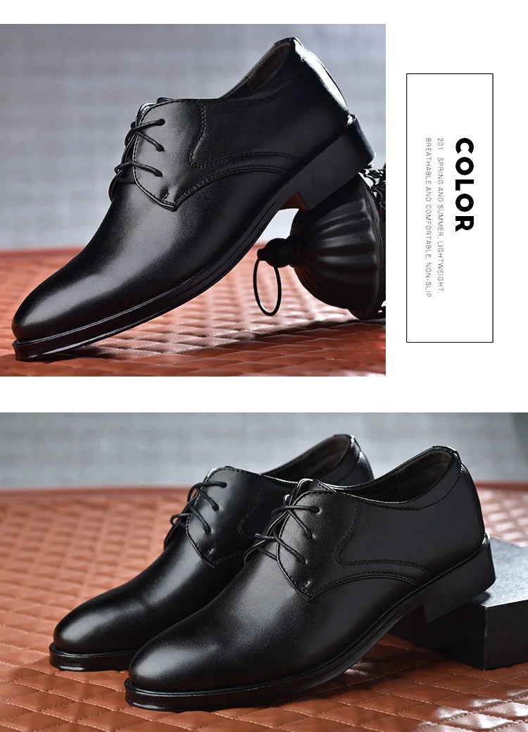 Derby Cuir Business Dress Homme 2025 – Casual Confortable Résistant Fourrure Chaussure