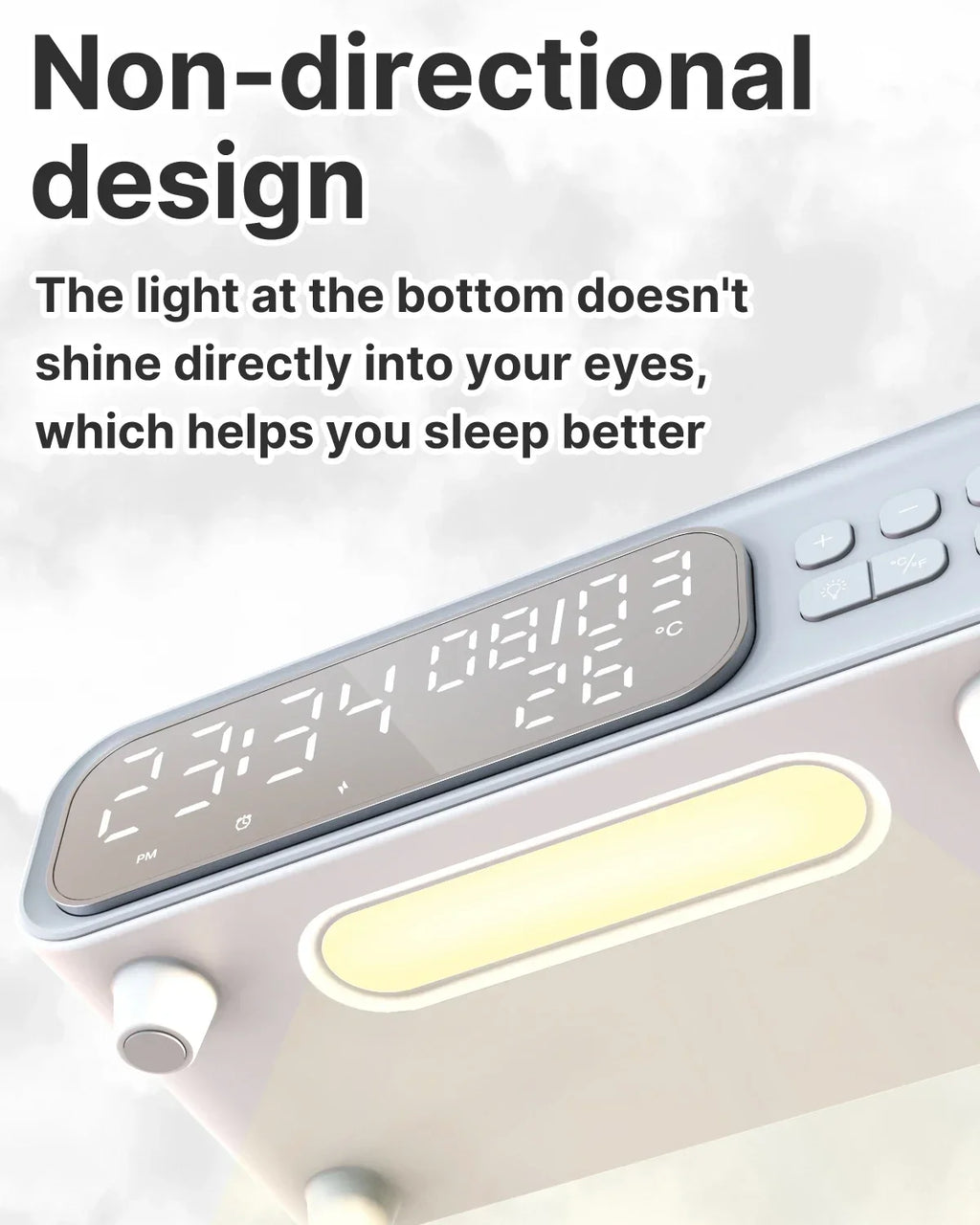 Chargeur Sans Fil 15W Horloge Alarme LED – Thermomètre Veilleuse Dock iPhone Écouteurs