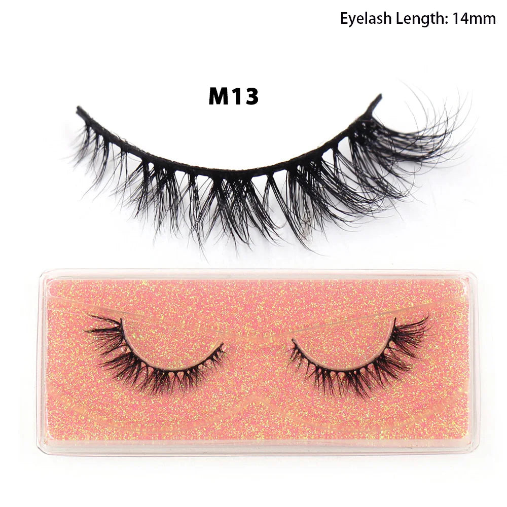 Faux Cils Naturels Courts Fluffy LEHUAMAO – Volume 12-15mm Wispy | Extension Cils Vison Maquillage