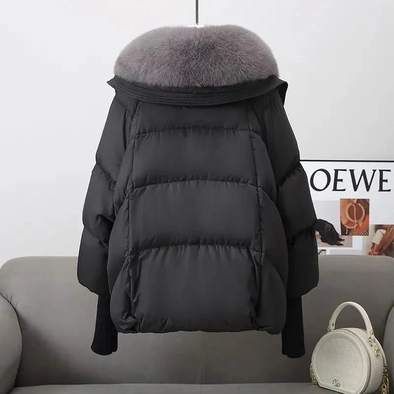 Doudoune Parka Femme Col Fourrure – Manteau Matelassé Chaud & Épais | Hiver 2025