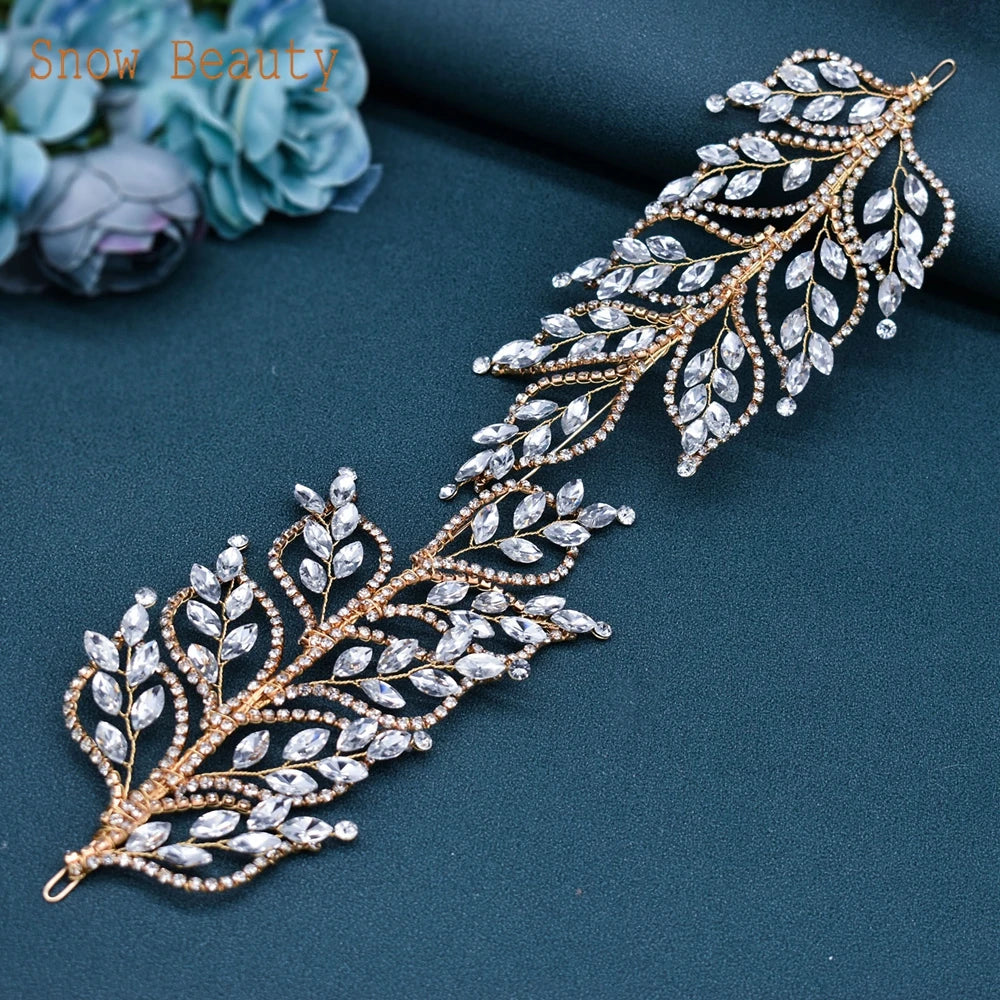 Diadème Cristal Mariée Luxe – Couronne Strass Rhinestone | Tiare Nuptiale Mariage, Soirée & Concours | Bijou de Tête Femme Premium