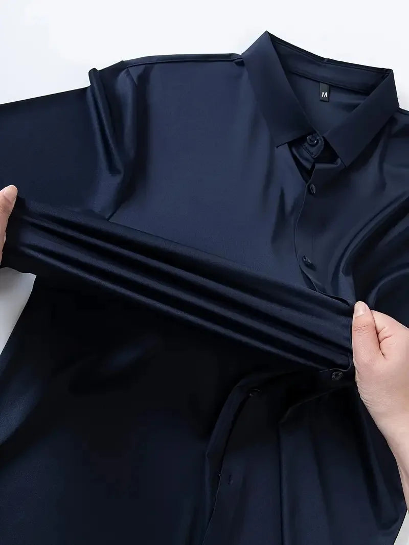 Chemise Habillée Homme Ultra-Stretch Manches Longues Anti-Froissé Douce Blanche Business Formel Élégante Confortable Intemporelle – Chemise Business Premium Ultra-Stretch Anti-Froissé Manches Longues Blanche | Mode Homme Business Formel Premium