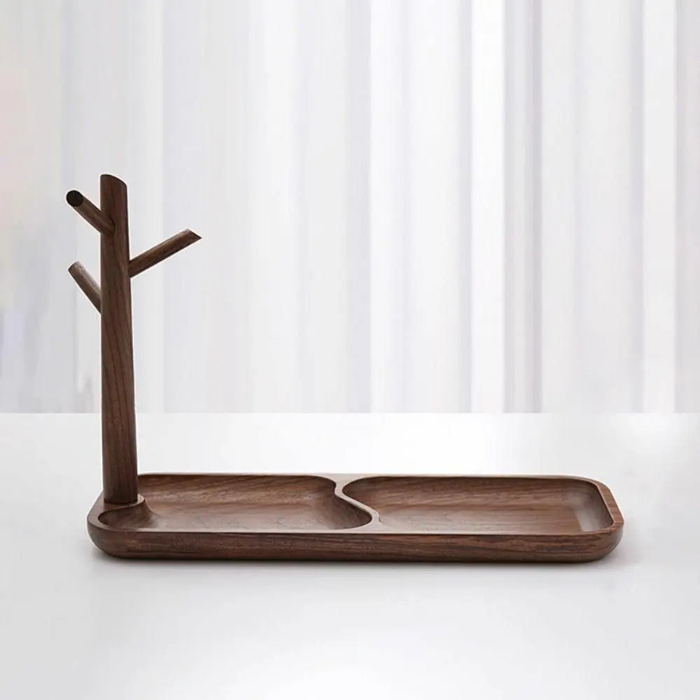 Holzregal Ast Natur Tassen & Schmuck – Büro-Organizer Tablett Home Deko