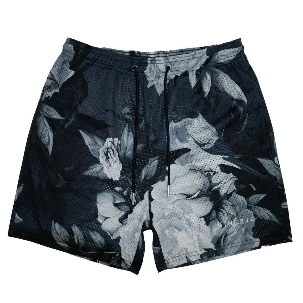 Short Homme Été Rose Broderie Casual Streetwear Hip Hop Fitness Polyester Séchage Rapide Respirant – Short Sport Tendance | Mode Homme Urban