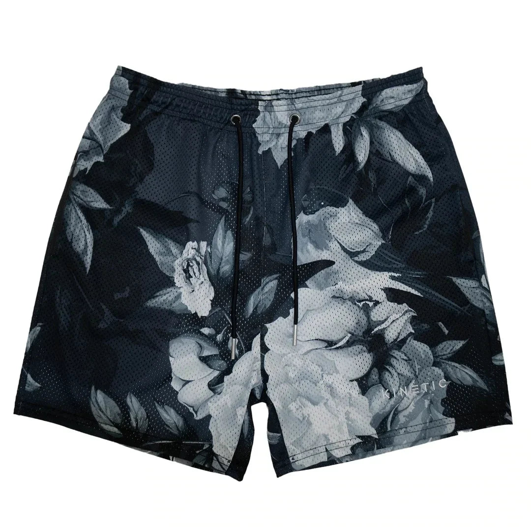 Short Homme Été Rose Broderie Casual Streetwear Hip Hop Fitness Polyester Séchage Rapide Respirant – Short Sport Tendance | Mode Homme Urban