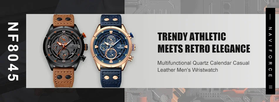 Montre Homme NAVIFORCE 2025 Militaire Sport Quartz – Étanche 50M Silicone Date Haute Qualité