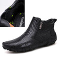 Boots Cuir Véritable Plush Moto Punk Homme – Plateforme Neige Outdoor Travail Printemps