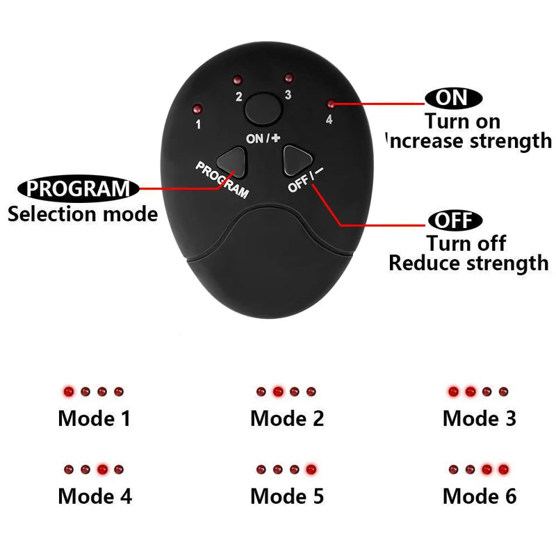 EMS ABS Stimulator Hip Trainer Abdominal Exercise Fitness Body Slimming Massager Stickers Weight Loss Massager Muscle Stimulator