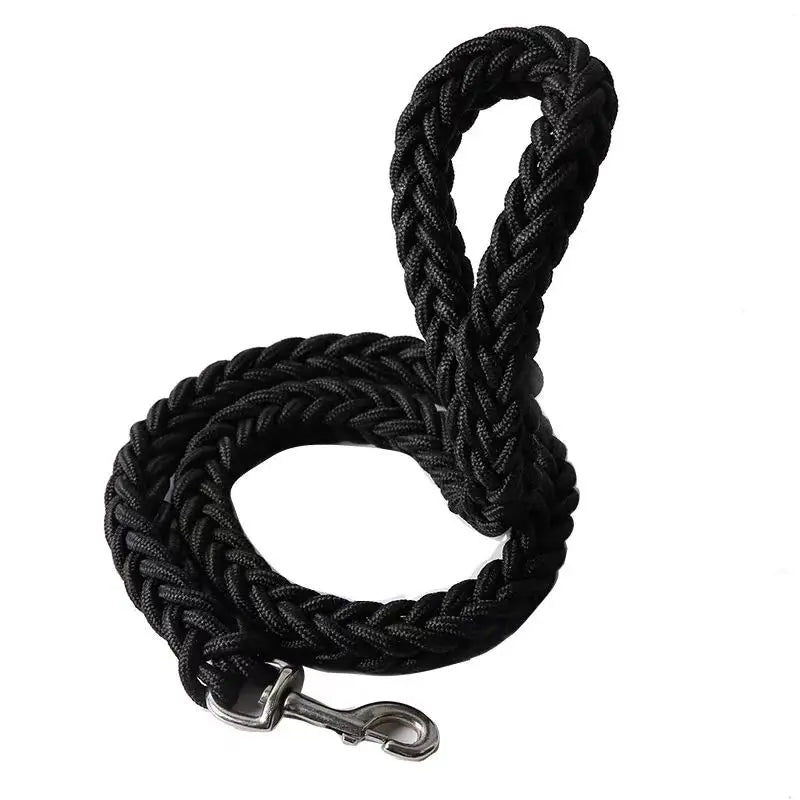 Laisse Chien Grande Race Nylon Tressé Robuste – Corde de Traction Épaisse Promenade Bouledogue Rottweiler | Accessoires Chien