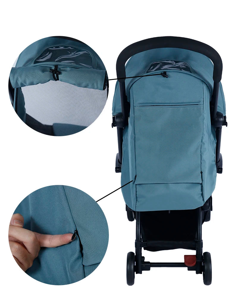 3-teiliges Zubehör-Set für Kinderwagen YOYO/Yoya – 175° Verdeck + Sitzbezug + Verstellbare Anti-UV-Matratze