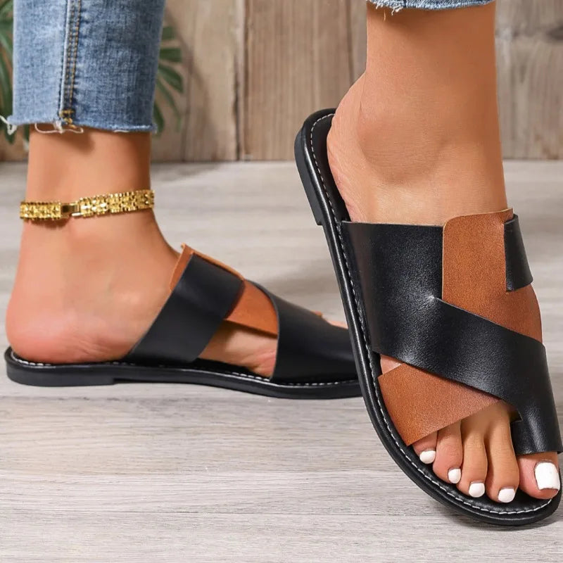 Chaussures PU Waterproof Femme Plage Grande Taille 2025 – Flat Non-Slip Casual Outdoor