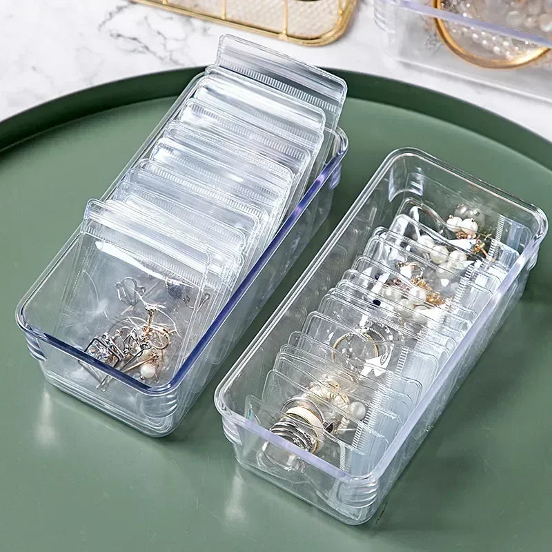 Sachets PVC Transparents Anti-Oxydation Bijoux – Lot 10 à 50 pcs | Rangement Boucles d’Oreilles, Colliers, Pendentifs & Bracelets | Organiseur Bijoux
