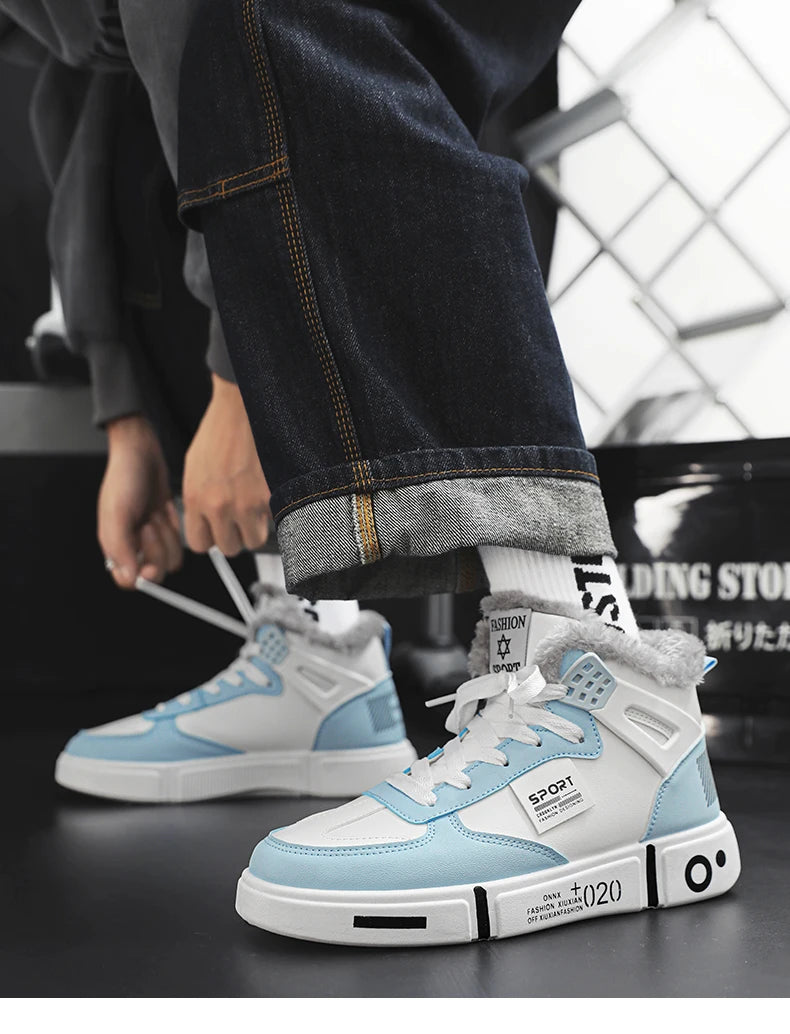 Boots Hiver Homme Waterproof Plush Non-Slip 2023 – Sneakers Chauds Tenis Masculino