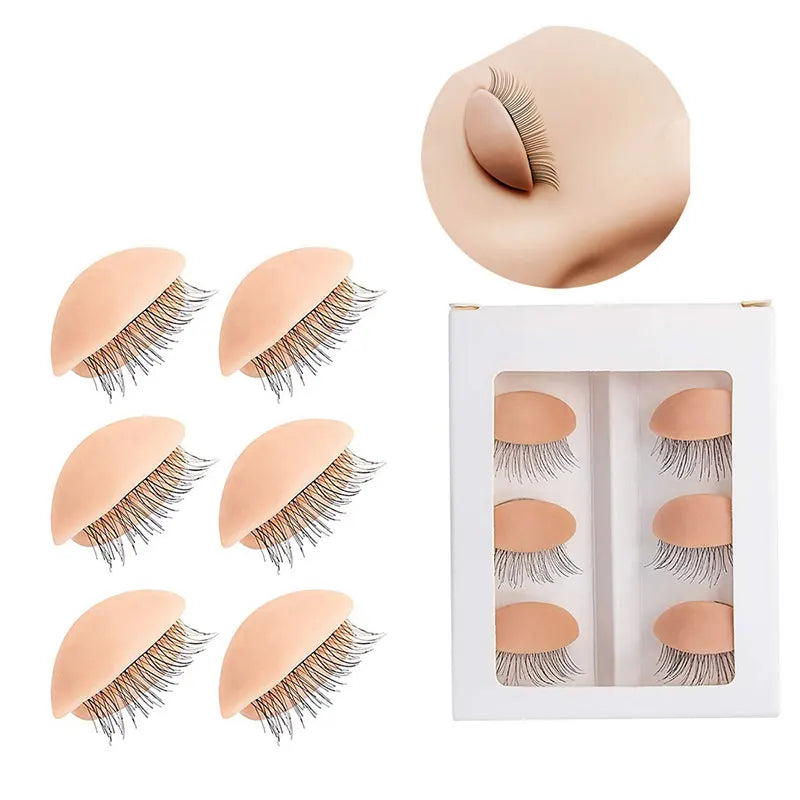 Tête Mannequin Entraînement Extension Cils – Yeux Amovibles & Faux Cils | Modèle Pratique