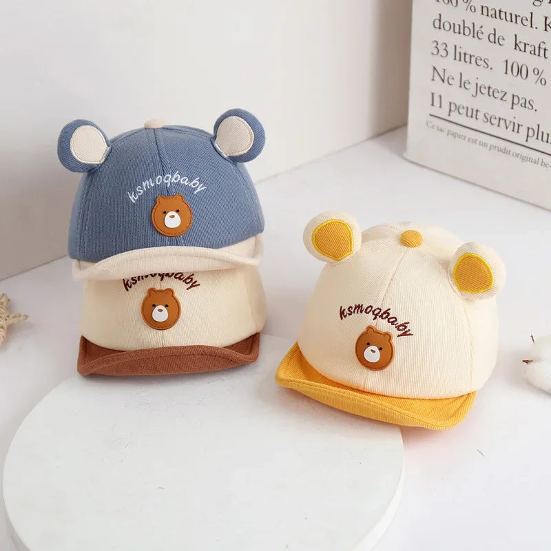 Casquette Bébé Ourson – Chapeau de Soleil Mignon pour Garçon et Fille
