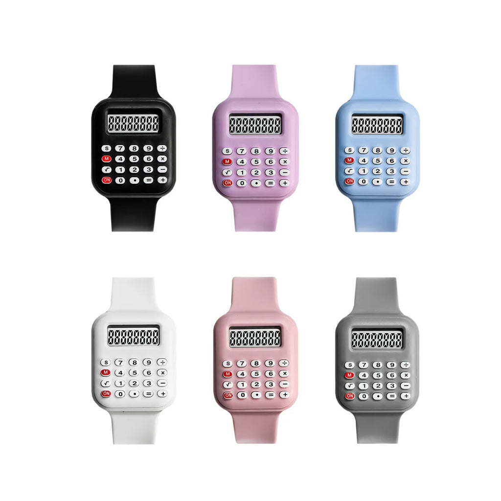 Montre Enfant Calculatrice Digital 2025 – Fille Garçon Student Heure Date Caoutchouc