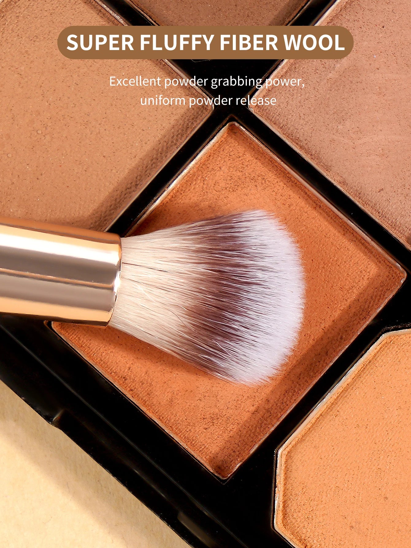 Set 4 Pinceaux Maquillage MAANGE Double Embout – Fond de Teint, Poudre & Fards | Boîte Voyage Débutante