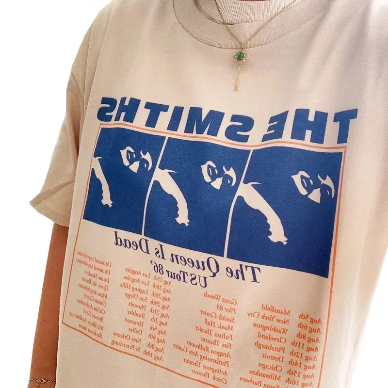 T-Shirt The Smiths Unisexe Rétro Indie Punk Rock – Imprimé Groupe Morrissey | Fan Art Vintage