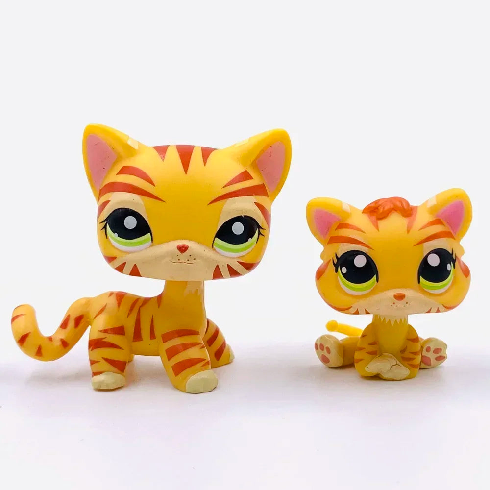 Lot 2 Figurines Animaux Rares LPS – Chat Mignon & Chien Tête Ballante Teckel Colley Cocker Danois | Jouet Collectionnable Enfants